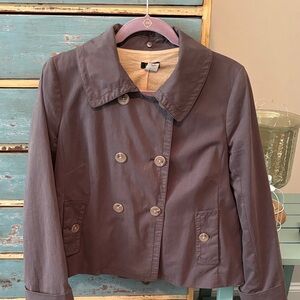 J. Crew Women's Double-Breasted Pea Coat - Charcoal/gray sz 8